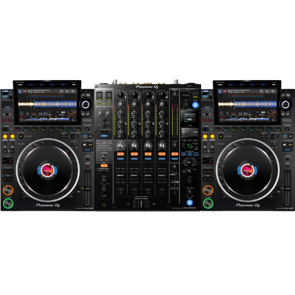 CDJ-3000 & DJM-900NXS2 club DJ set hire Sydney – two Pioneer CDJ-3000 players and a Pioneer DJM-900NXS2 mixer